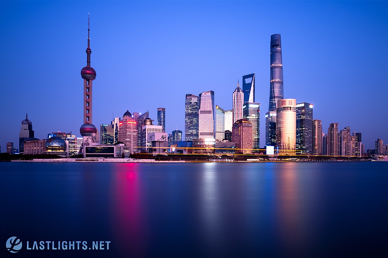 Shanghai Skyline from The Bund, China Shanghai Skyline from The Bund, China